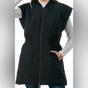 Marcus Adler Women's Zipper Front Quilted Long Vest Size Small NWT